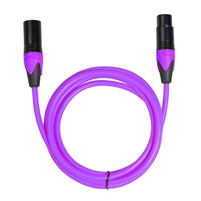 XRL male naar Female microfoon mixer audio kabel lengte: 5m (paars)
