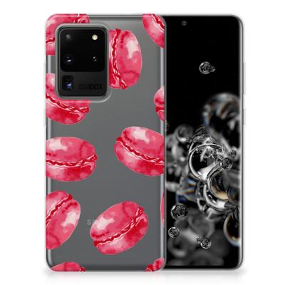 Samsung Galaxy S20 Ultra | Siliconen Case | Pink Macarons