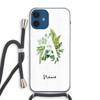 Green Brush: iPhone 12 Transparant Hoesje met koord