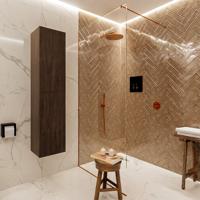 Mondiaz Vica Beam kolomkast 160 cm 2 deuren eiken Dark brown