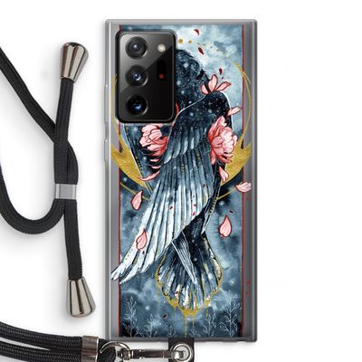 Golden Raven: Samsung Galaxy Note 20 Ultra / Note 20 Ultra 5G Transparant Hoesje met koord