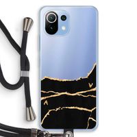 Gouden marmer: Xiaomi Mi 11 Lite Transparant Hoesje met koord