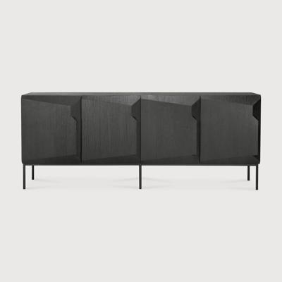 Ethnicraft Dressoir 'Stairs' Gevernist Eikenhout, 200cm, kleur Zwart
