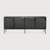 Ethnicraft Dressoir 'Stairs' Gevernist Eikenhout, 200cm, kleur Zwart