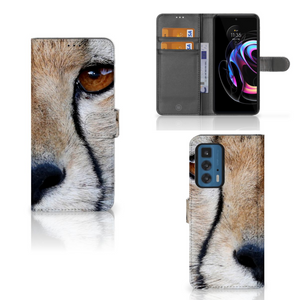 Motorola Edge 20 Pro Telefoonhoesje met Pasjes Cheetah