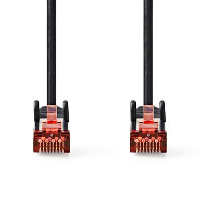 Nedis CAT6 Netwerkkabel | RJ45 Male | RJ45 Male | S/FTP | 5.00 m | Rond | LSZH | Zwart | Label - CCGL85221BK50