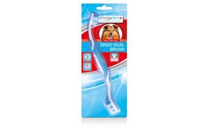 bogadentÂ® Hondentandenborstel Ergo Dual Brush, blauw-wit