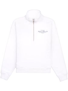 Sporty & Rich sweat zippé à logo imprimé - Blanc