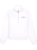 Sporty & Rich sweat zippé à logo imprimé - Blanc