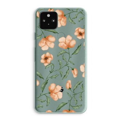 Peachy flowers: Google Pixel 5a 5G Transparant Hoesje