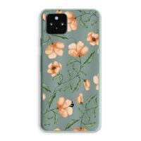 Peachy flowers: Google Pixel 5a 5G Transparant Hoesje