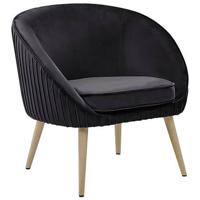 Beliani - TROMSO - Fauteuil - Zwart - Fluweel