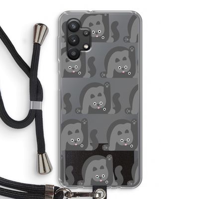 Cats: Samsung Galaxy A32 5G Transparant Hoesje met koord