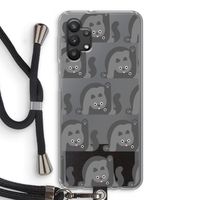 Cats: Samsung Galaxy A32 5G Transparant Hoesje met koord