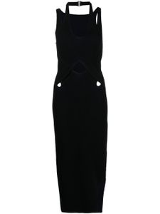 Dion Lee robe mi-longue à découpes - Noir