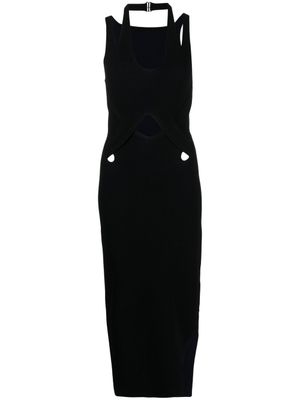 Dion Lee robe mi-longue à découpes - Noir