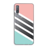 Strepen pastel: Samsung Galaxy A7 (2018) Transparant Hoesje