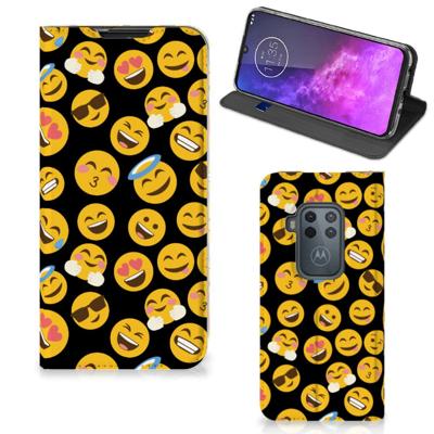 Motorola One Zoom | Hoesje met Magneet | Emoji