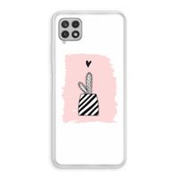 Zwart-wit cactus: Samsung Galaxy A22 4G Transparant Hoesje Zwart-wit cactus: Samsung Galaxy A22 4G Transparant Hoesje