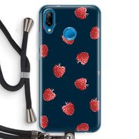 Framboosjes: Huawei P20 Lite Transparant Hoesje met koord