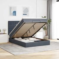 Ottoman bed met matrassen en LED's 140x190cm fluweel