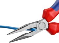 Knipex flat round nose pliers with cutting edge