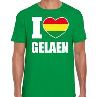 Carnaval I love Gelaen t-shirt groen voor heren Carnaval I love Gelaen t-shirt groen voor heren