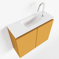 Toiletmeubel Mondiaz Ture | 60 cm | Meubelkleur Ocher | Eden wastafel Talc Midden | 1 kraangat