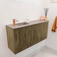 Toiletmeubel Mondiaz Joya Dlux | 91.6 cm | Meubelkleur Dusk | Faye wastafel Saba Wasbak Links | 1 kraangat