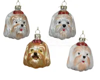 Kerstornament Hondenkop Assorti 1st