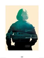 Kunstdruk Star Wars Episode VII Poe Tri 60x80cm