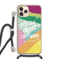 Don't call: iPhone 11 Pro Max Transparant Hoesje met koord