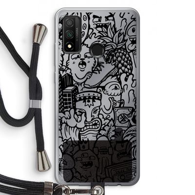 Vexx Black Mixtape: Huawei P Smart (2020) Transparant Hoesje met koord