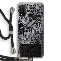Vexx Black Mixtape: Huawei P Smart (2020) Transparant Hoesje met koord