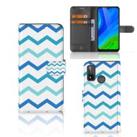 Huawei P Smart 2020 | Telefoon Hoesje | Zigzag Blauw
