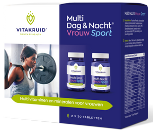 Vitakruid Multi Dag & Nacht Vrouw Sport 100% Vegan 2 x 30