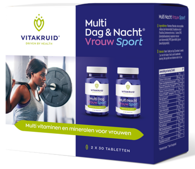 Vitakruid Multi Dag & Nacht Vrouw Sport 100% Vegan 2 x 30