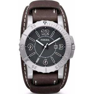 Fossil horlogeband BQ1019 Leder Bruin + wit stiksel