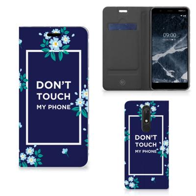 Nokia 5.1 (2018) Design Case Flowers Blue DTMP Nokia 5.1 (2018) Design Case Flowers Blue DTMP