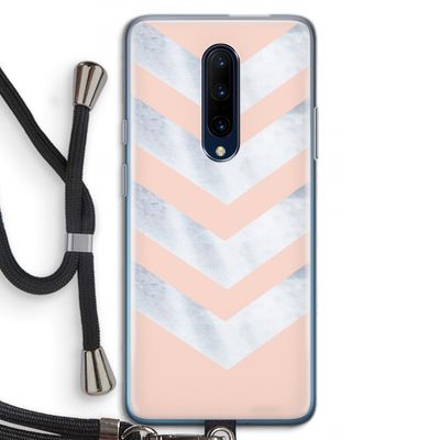 Marmeren pijlen: OnePlus 7 Pro Transparant Hoesje met koord