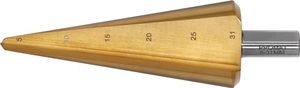 Promat Getrapte plaatboor | boorbereik 5-31 mm | HSS TiN totale lengte 103 mm | snedeaantal 2 - 4000862047 4000862047