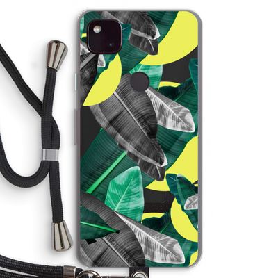 Fantasie jungle: Pixel 4a 5G Transparant Hoesje met koord