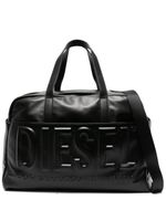 Diesel sac cabas en cuir à logo embossé - Noir