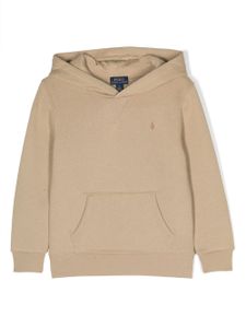 Ralph Lauren Kids hoodie à broderie Polo Pony - Marron