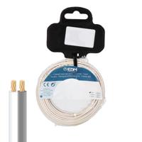 Parallelkabel EDM 28746 Wit/Grijs 2 x 0,75 mm 20 m Haspel Audio