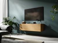 Tv-meubel KINGSTON 1 klapdeur 105 cm eik