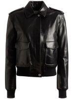 Bally cargo-pockets leather bomber jacket - Noir - thumbnail