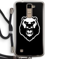 Angry Bear (black): LG K10 (2016) Transparant Hoesje met koord