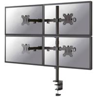 Neomounts FPMA-D550D4BLACK Monitor-tafelbeugel Aantal monteerbare displays: 4 Display(s) 33,0 cm (13) - 81,3 cm (32) Zwart Kantelbaar, Roteerbaar, Zwenkbaar,