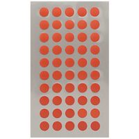 200x Rode ronde sticker etiketten 8 mm    -